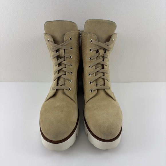 Aquatalia Myla corduroy suede ankle tan boots‎ - Picture 3 of 11